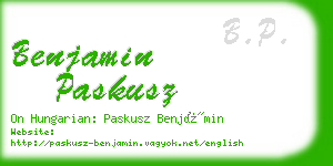 benjamin paskusz business card